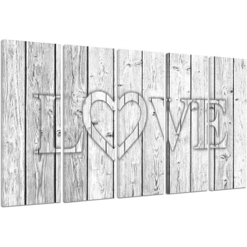 Kanva no 5 daļām - Type C, Love The Gray Boards Home Trends DECO