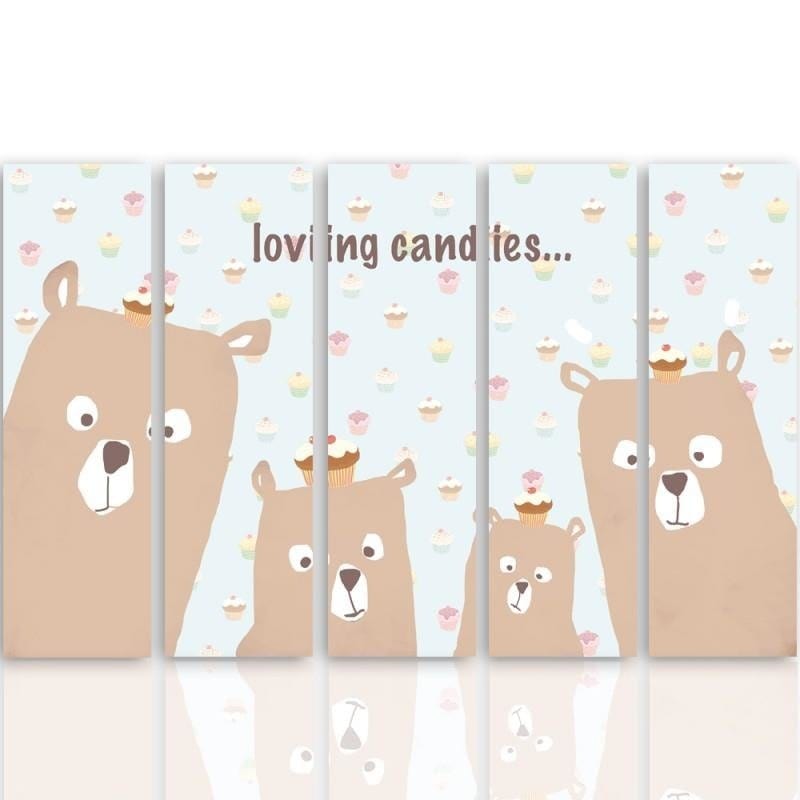 Kanva no 5 daļām - Type C, Loving Candies Home Trends DECO