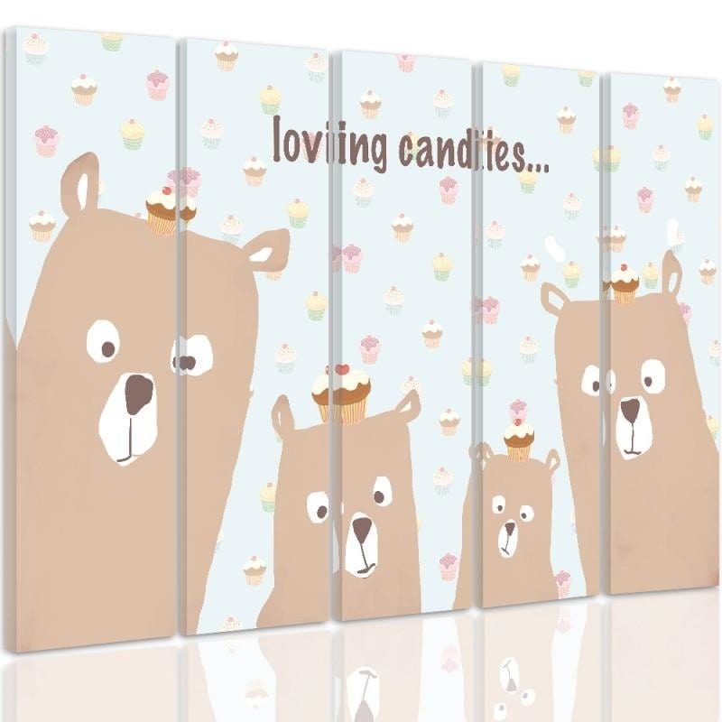 Kanva no 5 daļām - Type C, Loving Candies Home Trends DECO