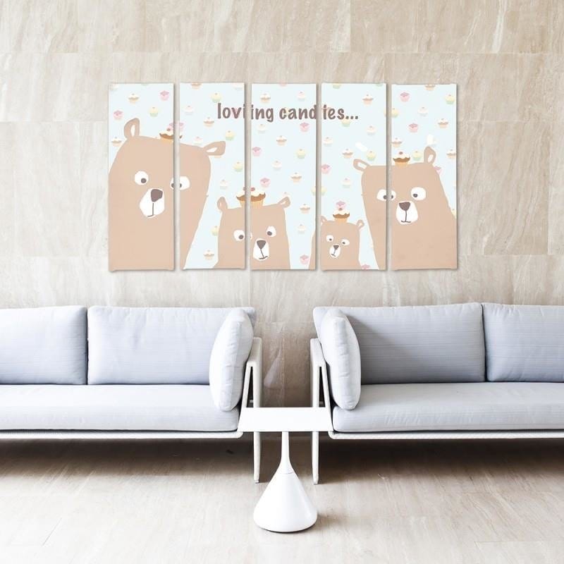 Kanva no 5 daļām - Type C, Loving Candies  Home Trends DECO