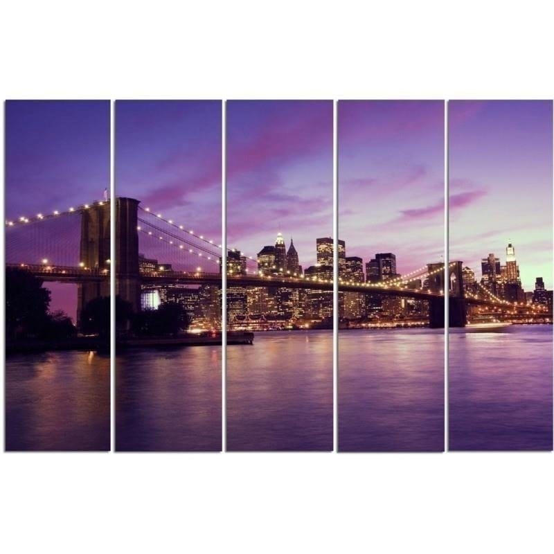 Kanva no 5 daļām - Type C, Manhattan At Sunset Home Trends DECO