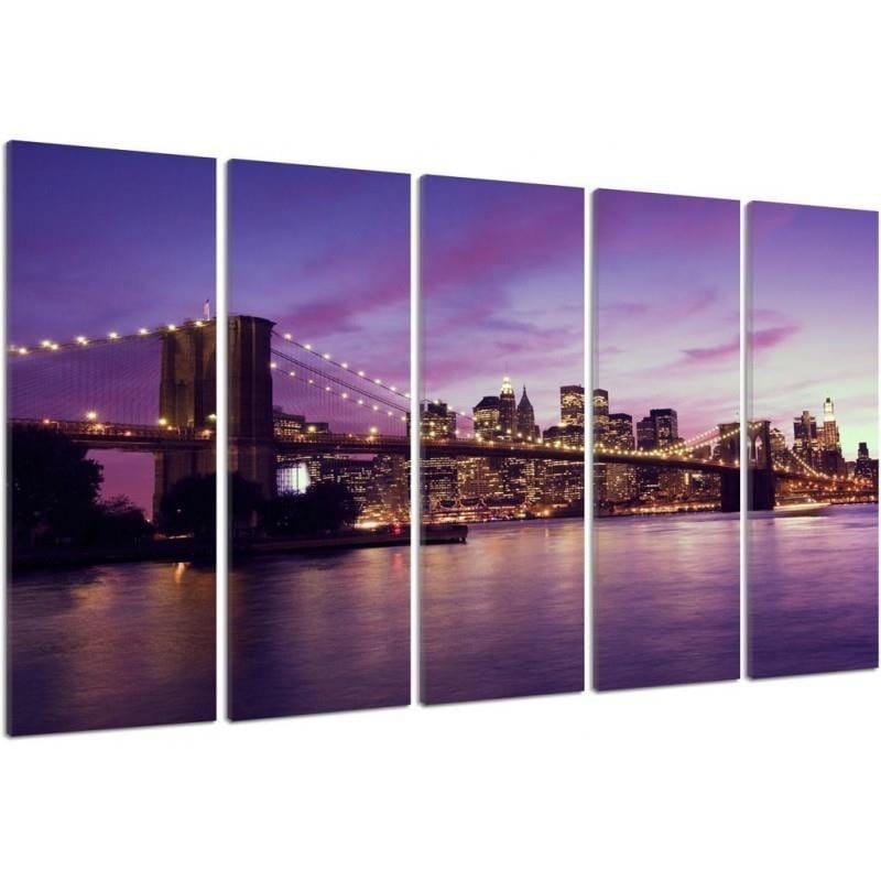 Kanva no 5 daļām - Type C, Manhattan At Sunset Home Trends DECO