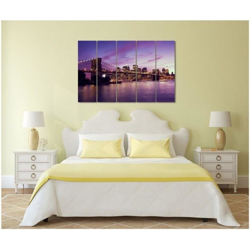 Kanva no 5 daļām - Type C, Manhattan At Sunset Home Trends DECO