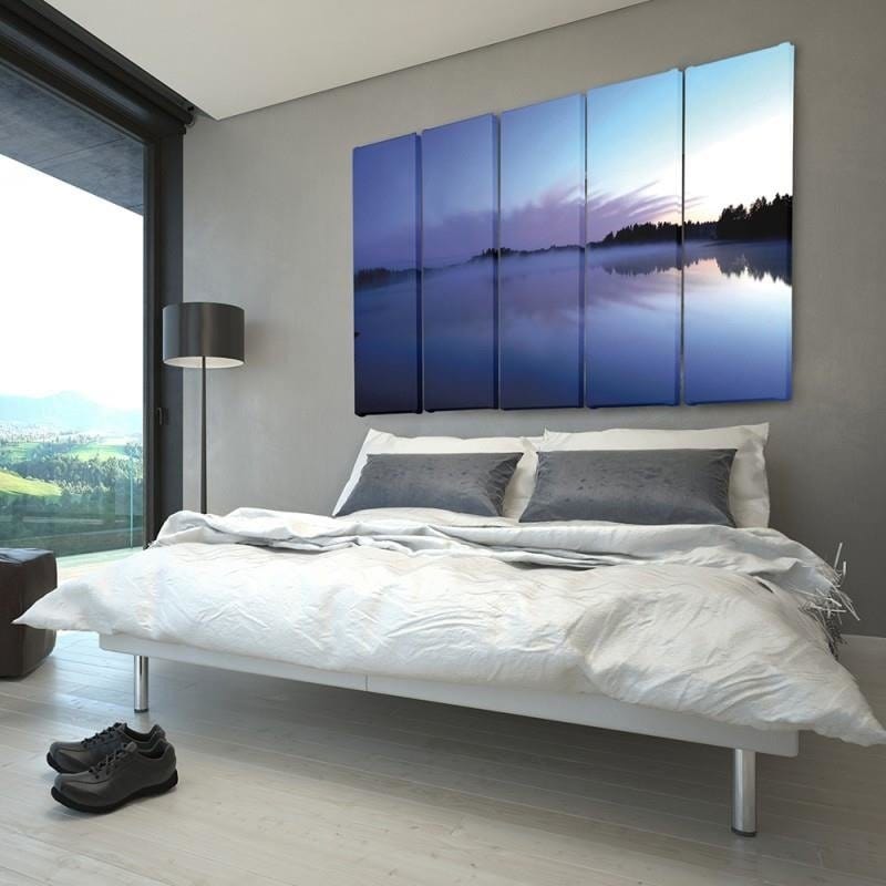 Kanva no 5 daļām - Type C, Mist Over The Lake Home Trends DECO
