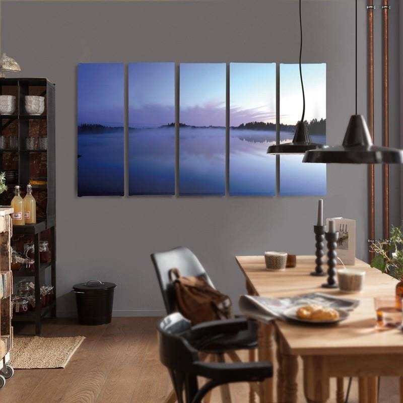 Kanva no 5 daļām - Type C, Mist Over The Lake Home Trends DECO