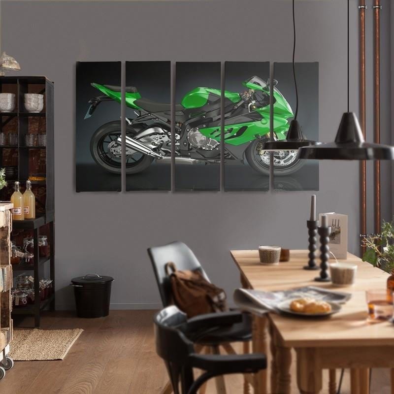 Kanva no 5 daļām - Type C, Motorcycle Sport Home Trends DECO