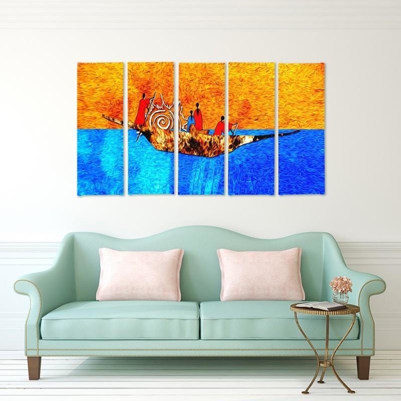 Kanva no 5 daļām - Type C, On The Boat Home Trends DECO