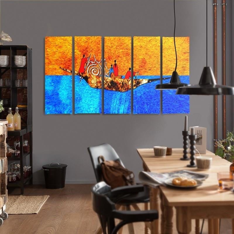 Kanva no 5 daļām - Type C, On The Boat Home Trends DECO