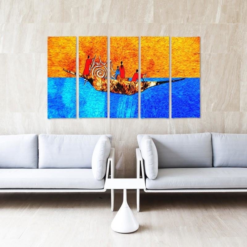 Kanva no 5 daļām - Type C, On The Boat Home Trends DECO