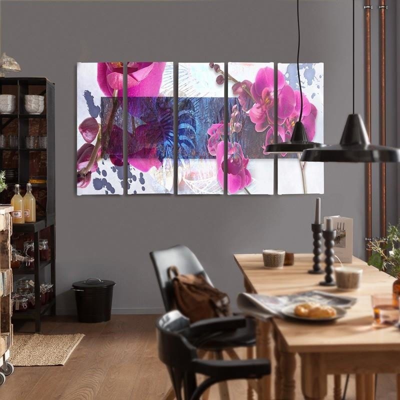 Kanva no 5 daļām - Type C, Orchid Composition 1 Home Trends DECO