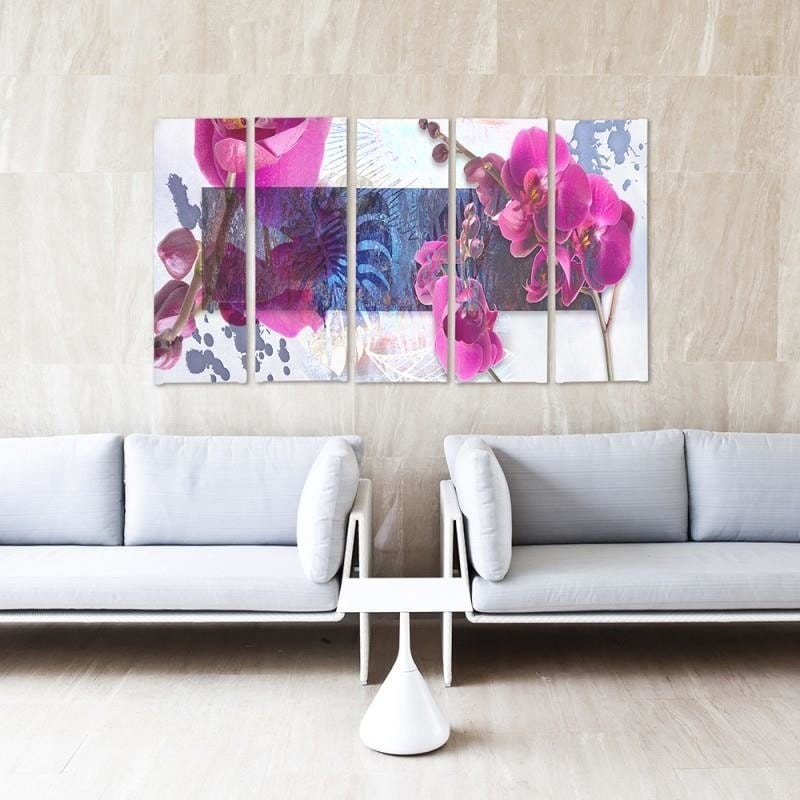 Kanva no 5 daļām - Type C, Orchid Composition 1 Home Trends DECO