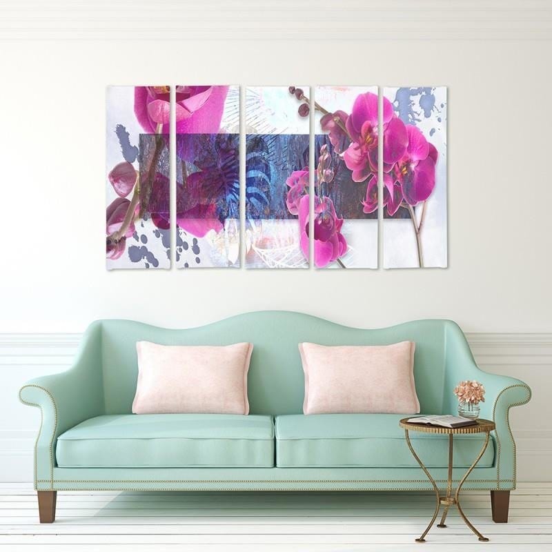 Kanva no 5 daļām - Type C, Orchid Composition 1 Home Trends DECO