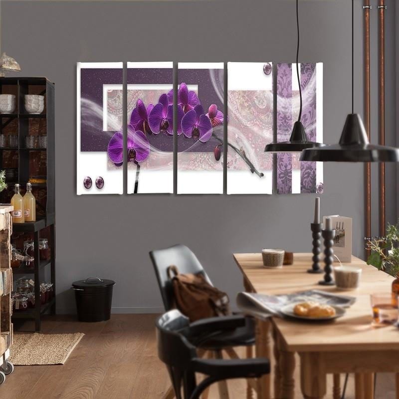 Kanva no 5 daļām - Type C, Orchid Purple Home Trends DECO