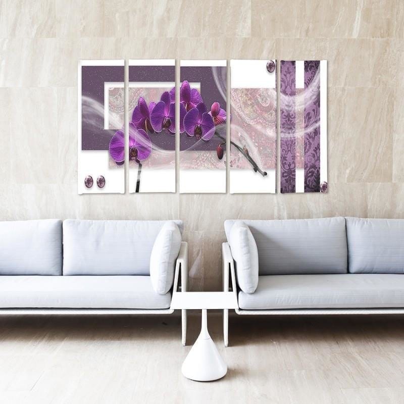 Kanva no 5 daļām - Type C, Orchid Purple Home Trends DECO