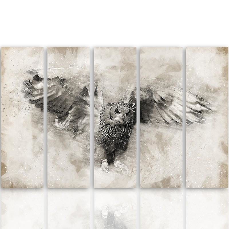 Kanva no 5 daļām - Type C, Owl In Flight 1 Home Trends DECO