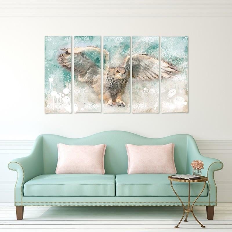 Kanva no 5 daļām - Type C, Owl In Flight Home Trends DECO