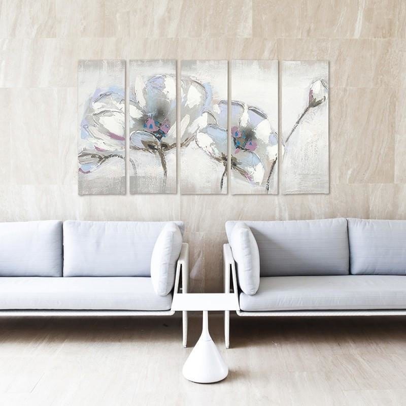 Kanva no 5 daļām - Type C, Painted Flowers Home Trends DECO