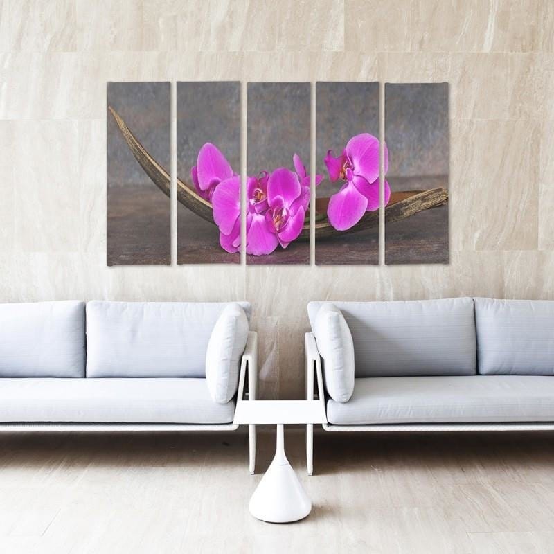 Kanva no 5 daļām - Type C, Pink Orchids Home Trends DECO