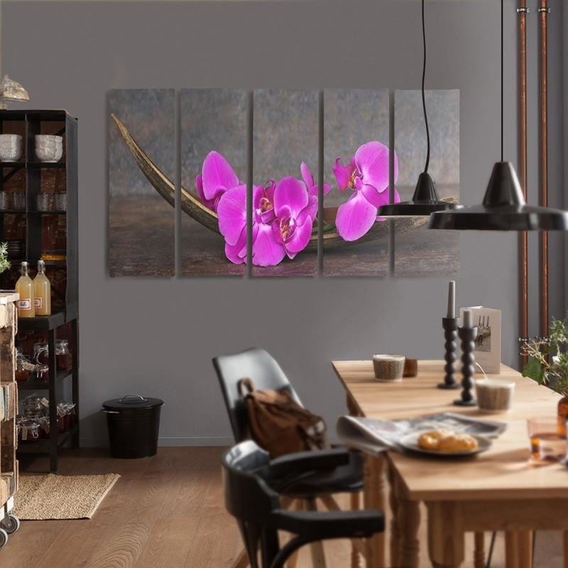 Kanva no 5 daļām - Type C, Pink Orchids Home Trends DECO