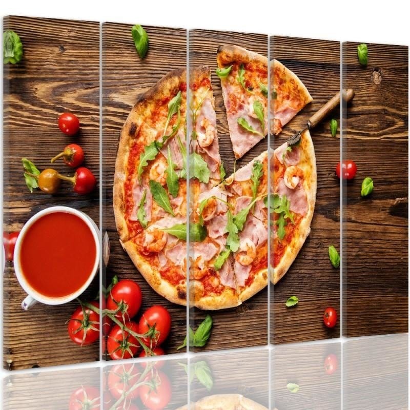 Kanva no 5 daļām - Type C, Pizza With Arugula Home Trends DECO