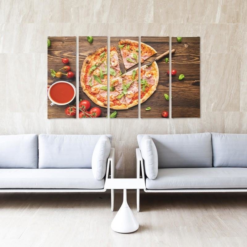 Kanva no 5 daļām - Type C, Pizza With Arugula Home Trends DECO