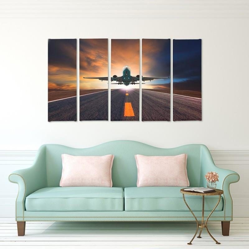 Kanva no 5 daļām - Type C, Plane Home Trends DECO