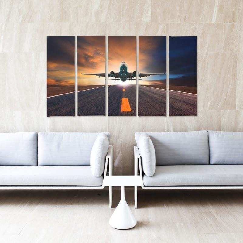 Kanva no 5 daļām - Type C, Plane Home Trends DECO