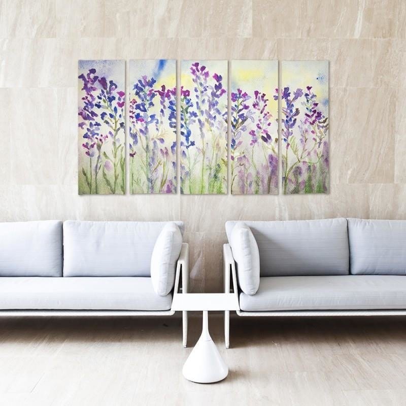 Kanva no 5 daļām - Type C, Purple Bells Home Trends DECO