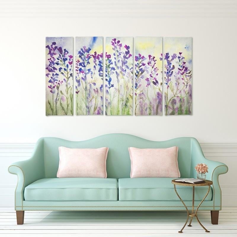 Kanva no 5 daļām - Type C, Purple Bells Home Trends DECO