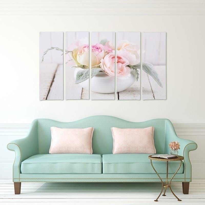 Kanva no 5 daļām - Type C, Roses In A Dish Home Trends DECO