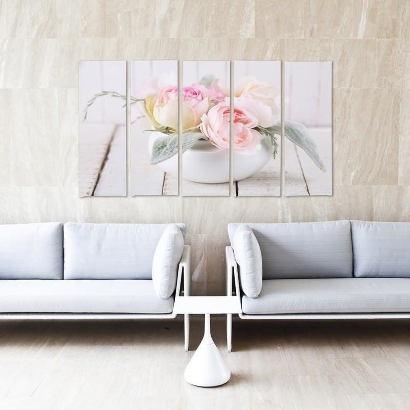 Kanva no 5 daļām - Type C, Roses In A Dish Home Trends DECO