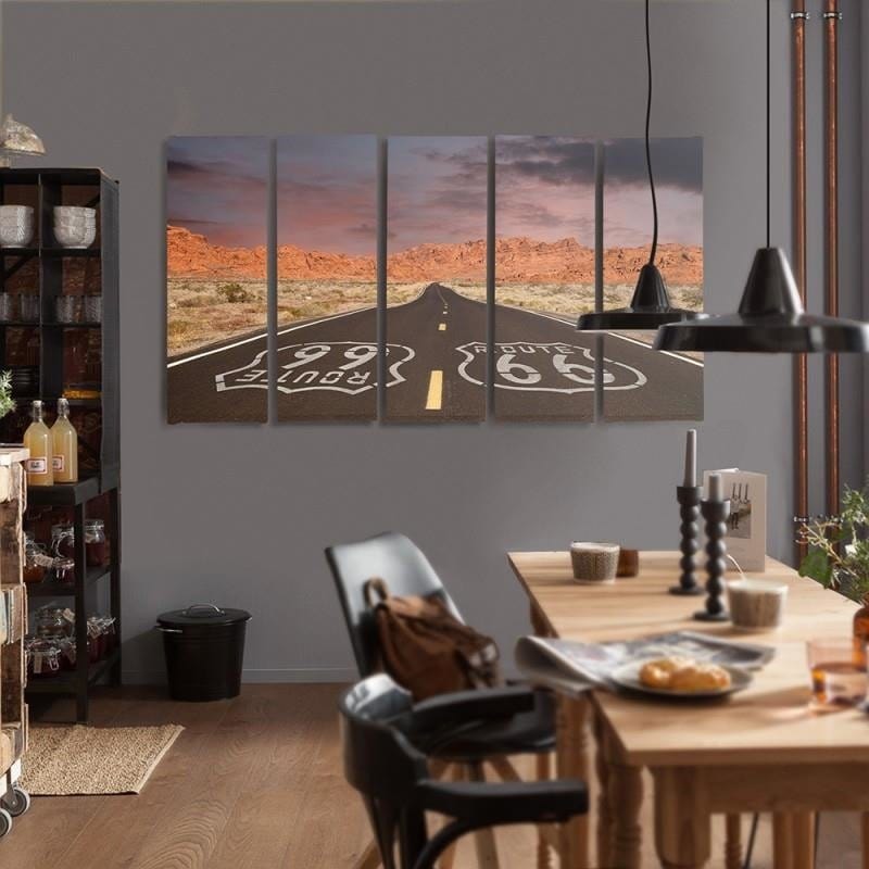 Kanva no 5 daļām - Type C, Route 66 Road Home Trends DECO