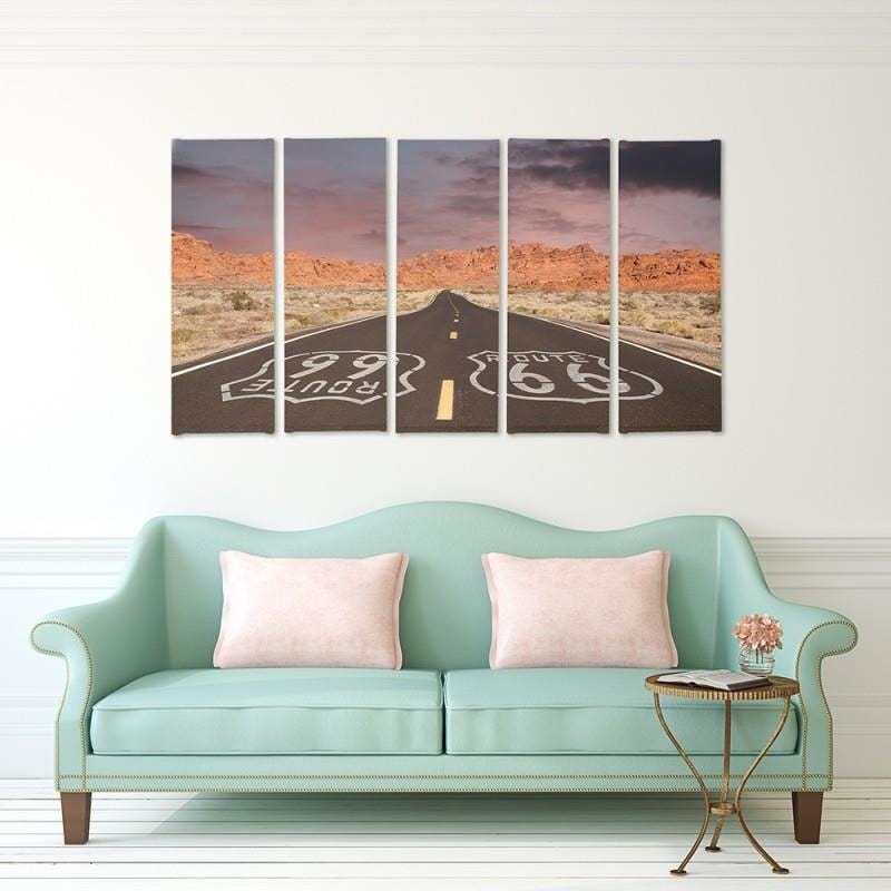 Kanva no 5 daļām - Type C, Route 66 Road Home Trends DECO