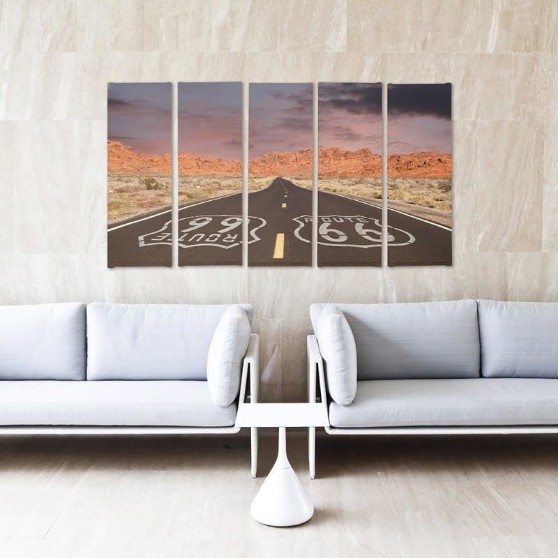 Kanva no 5 daļām - Type C, Route 66 Road Home Trends DECO