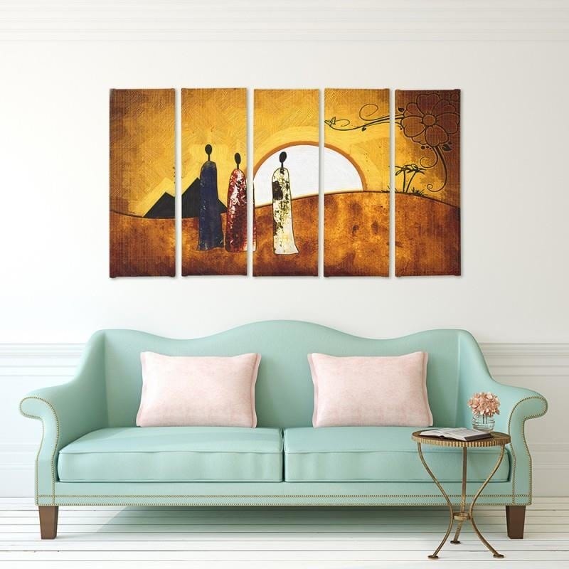 Kanva no 5 daļām - Type C, Sunny Egypt Home Trends DECO