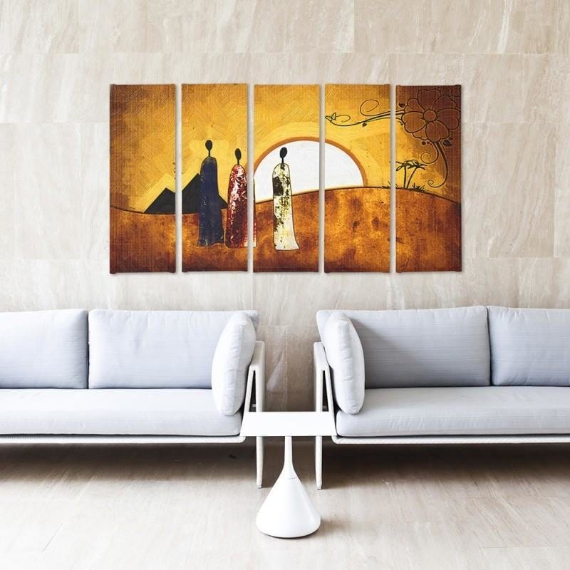 Kanva no 5 daļām - Type C, Sunny Egypt Home Trends DECO