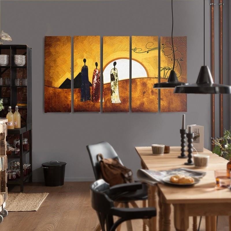 Kanva no 5 daļām - Type C, Sunny Egypt Home Trends DECO