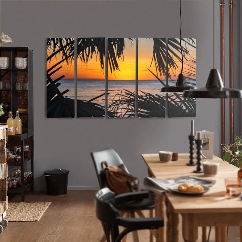 Kanva no 5 daļām - Type C, Sunset Over The Sea Home Trends DECO
