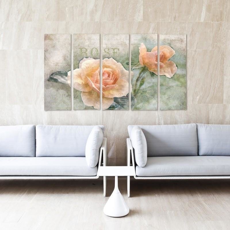 Kanva no 5 daļām - Type C, Tea Roses Home Trends DECO