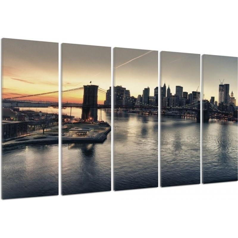 Kanva no 5 daļām - Type C, The Brooklyn Bridge In New York City Home Trends DECO