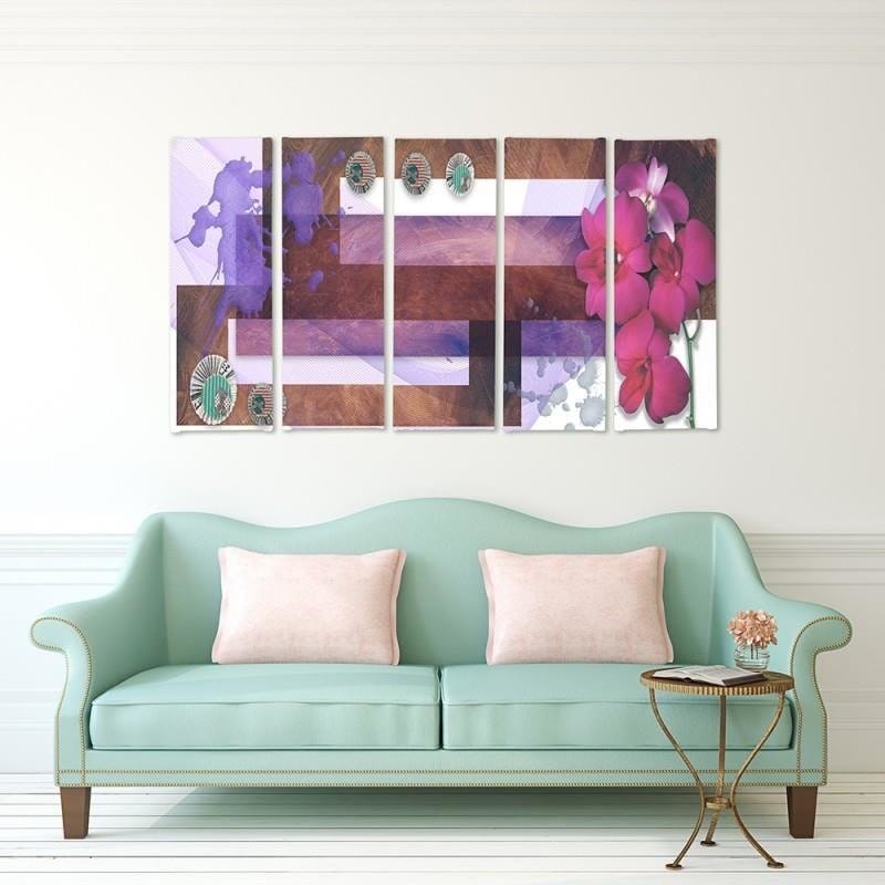 Kanva no 5 daļām - Type C, The Composition Marsh Orchid Home Trends DECO