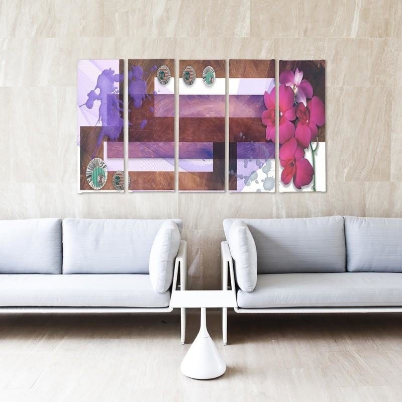 Kanva no 5 daļām - Type C, The Composition Marsh Orchid Home Trends DECO