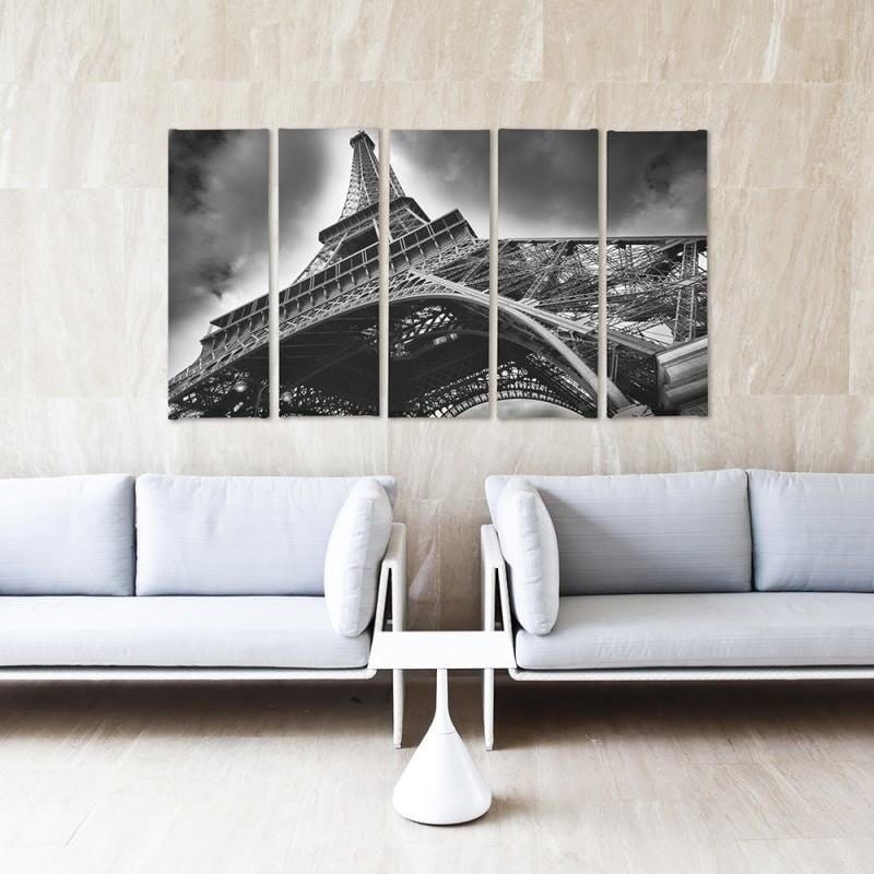 Kanva no 5 daļām - Type C, The Eiffel Tower In The Clouds Home Trends DECO