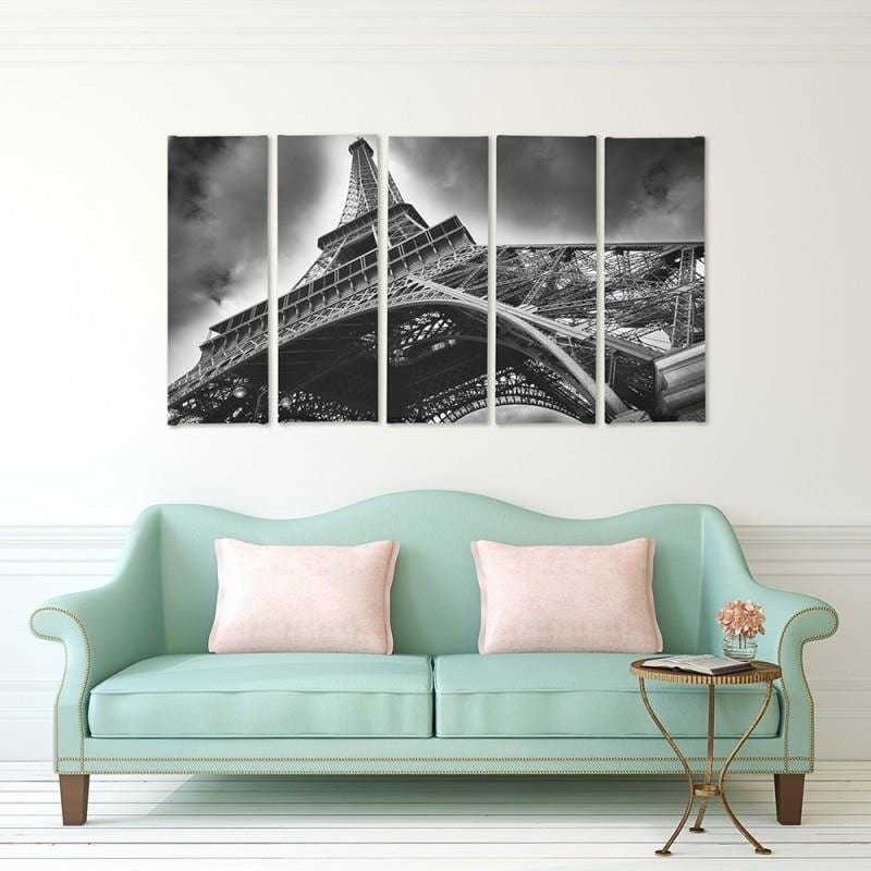 Kanva no 5 daļām - Type C, The Eiffel Tower In The Clouds Home Trends DECO
