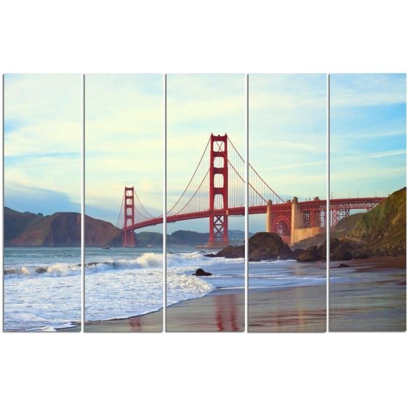 Kanva no 5 daļām - Type C, The Golden Gate Bridge Home Trends DECO