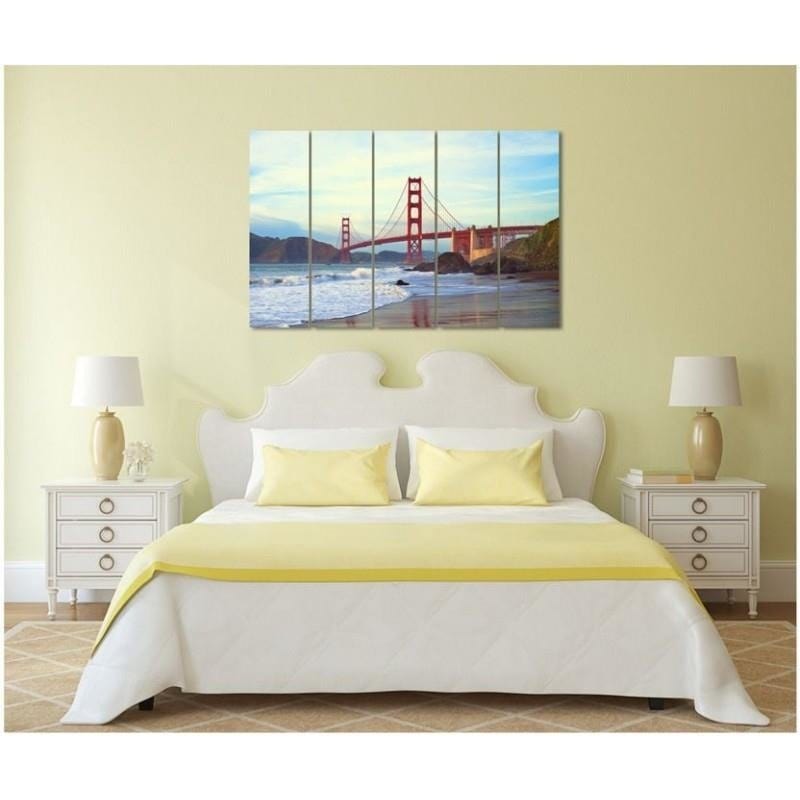 Kanva no 5 daļām - Type C, The Golden Gate Bridge Home Trends DECO