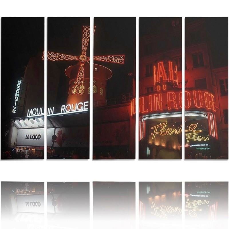 Kanva no 5 daļām - Type C, The Moulin Rouge Home Trends DECO