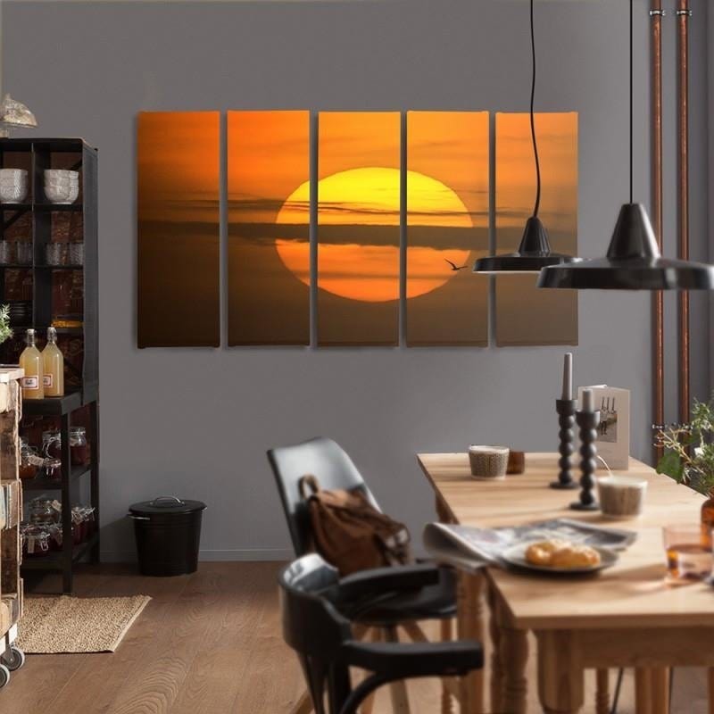 Kanva no 5 daļām - Type C, The Setting Sun Home Trends DECO