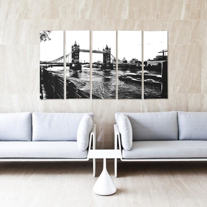 Kanva no 5 daļām - Type C, Tower Bridge Home Trends DECO