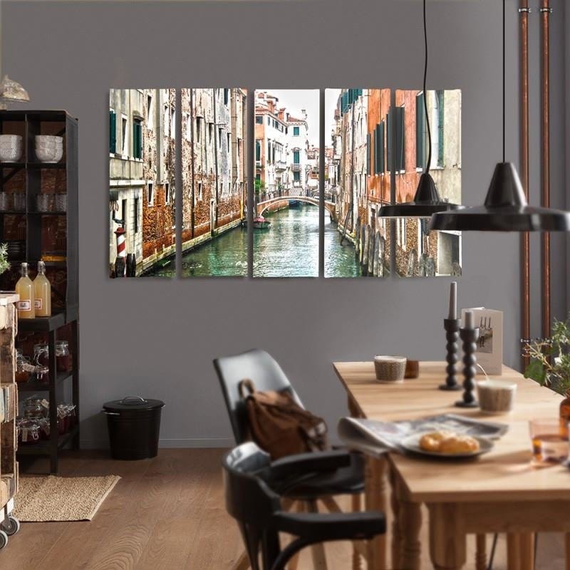 Kanva no 5 daļām - Type C, Venice Canal  Home Trends DECO